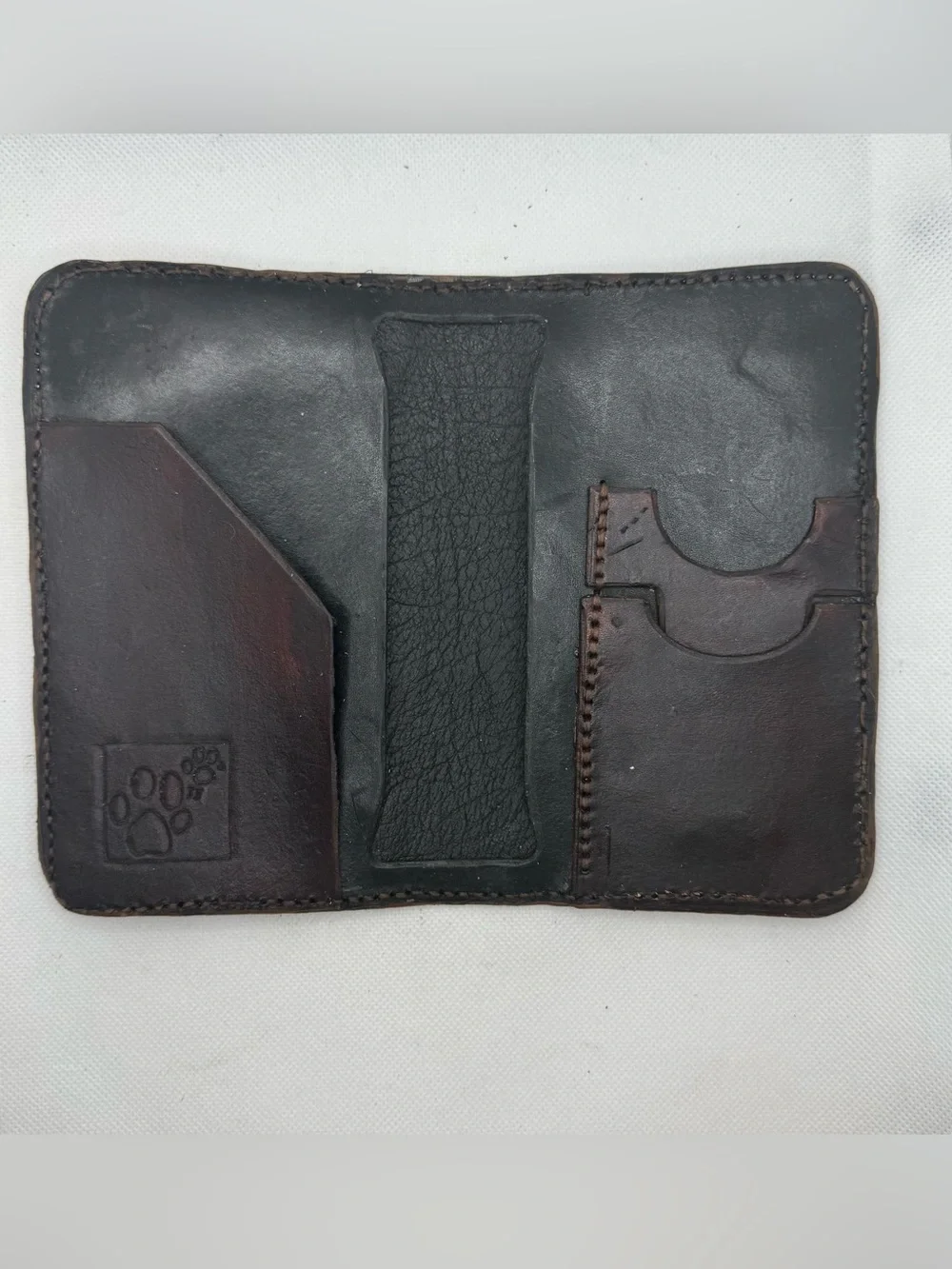 Handmade Tooled Leather Spiral Bridge Passport Holder Hastings MN